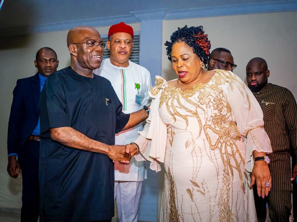 Patience Jonathan, Former First Lady, Visits Gov. Otti, Says Abia Clean, No Longer Smelling