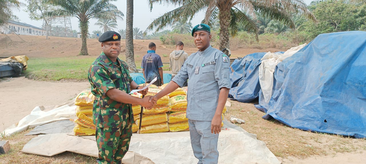 Navy Arrests 2 Suspected Smugglers, Impound 38 bags of Rice in Akwa Ibom