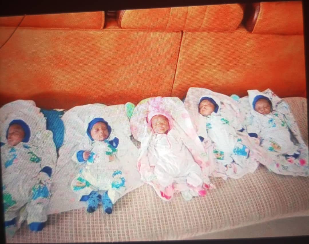 After 18 Years of Waiting, Couple Blessed with Quintuplets in Aba