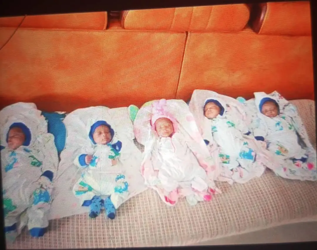 After 18 Years of Waiting, Couple Blessed with Quintuplets in Aba