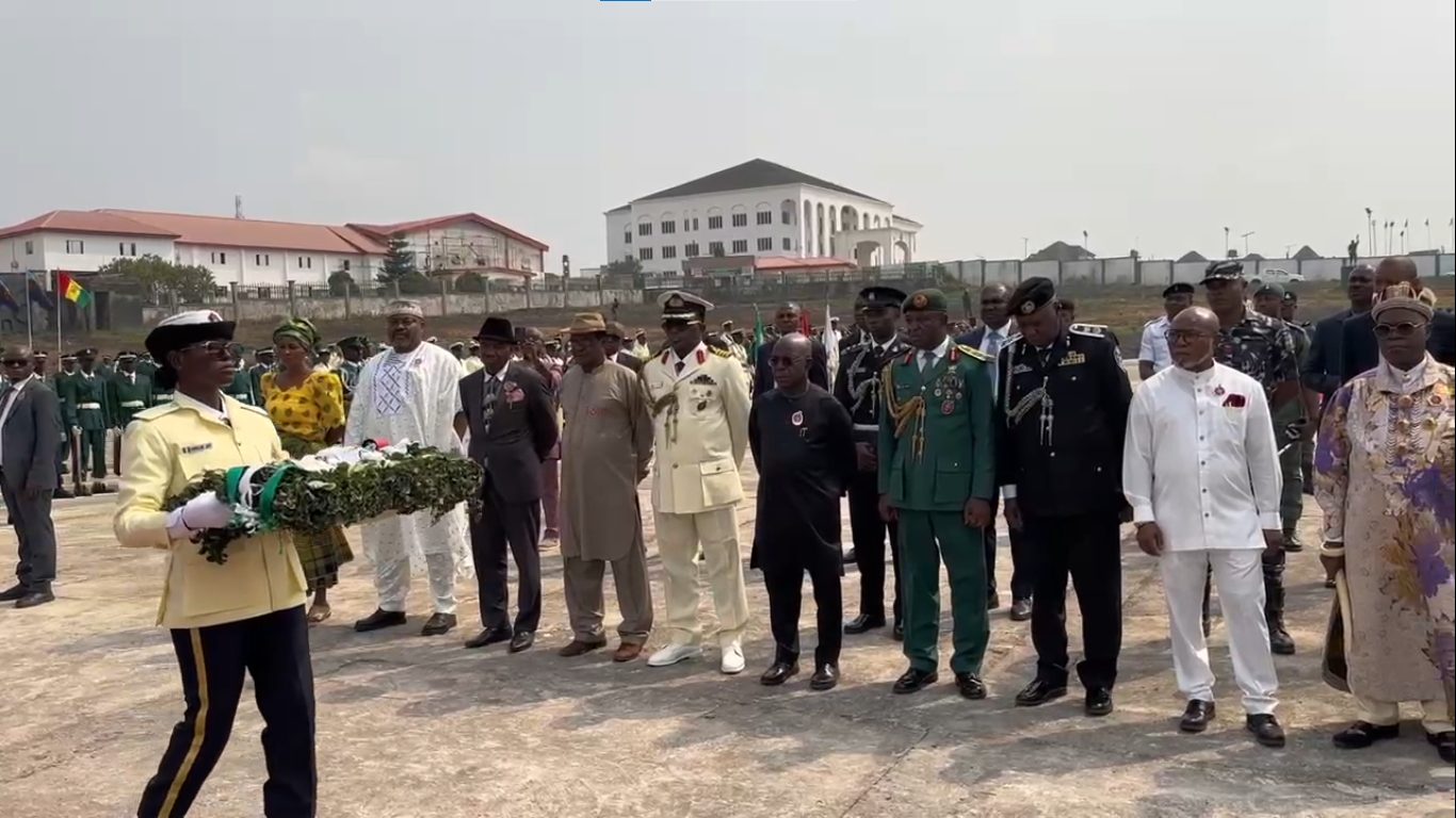 Gov Otti Lays Wreath for Fallen Heroes