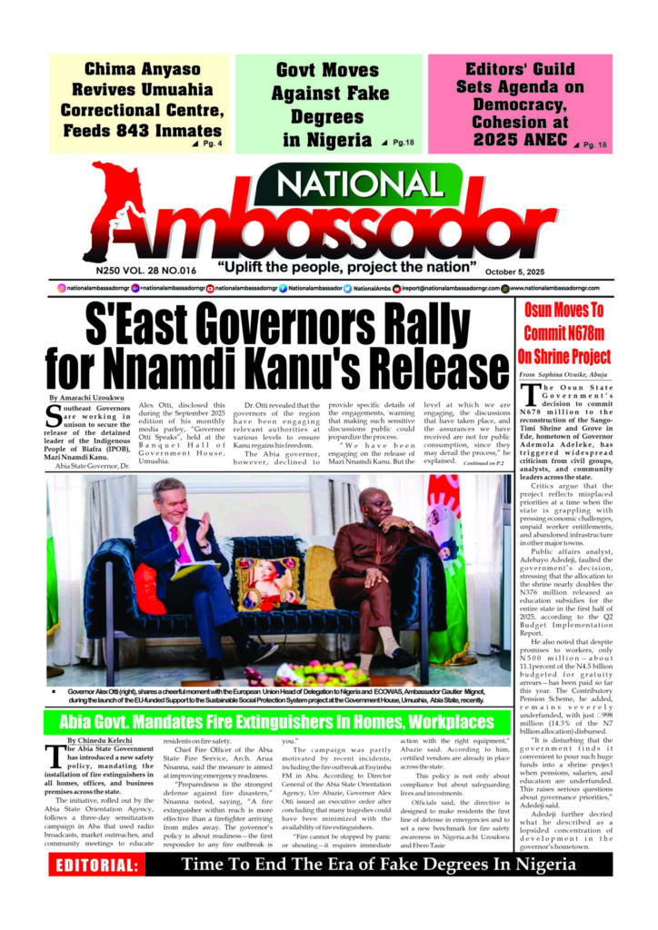 National Ambassador Newspaper - October 5, 2025 Edition (Vol. 28 No. 016)