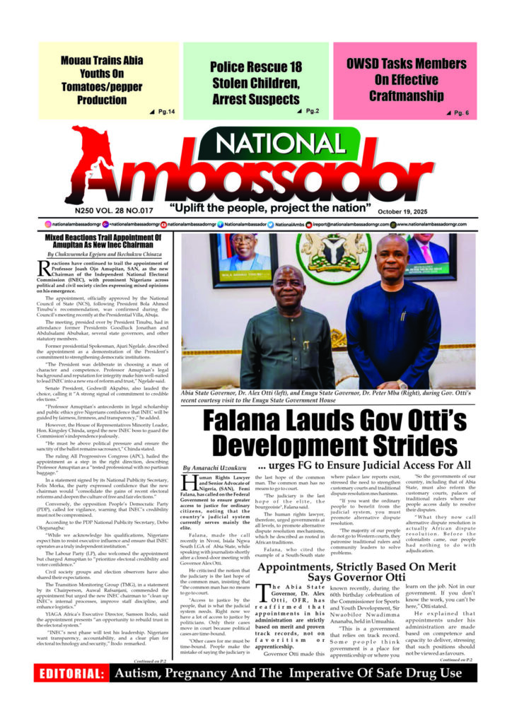 National Ambassador Newspaper - October 19, 2025 Edition (Vol. 28 No. 017)