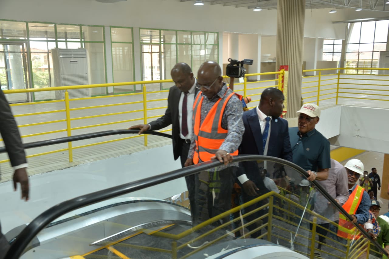 Gov Otti Inspects Umuahia Bus Terminal, Expresses Satisfaction With Pace of Work
