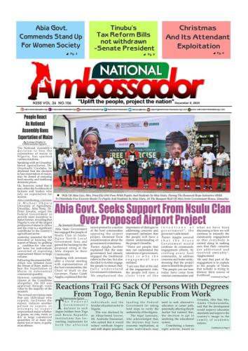 National Ambassador - December 8, 2024 Edition