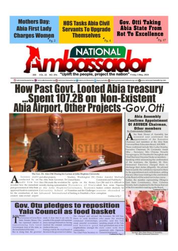 National Ambassador - May 3, 2024 Edition (Vol. 22 No 100)