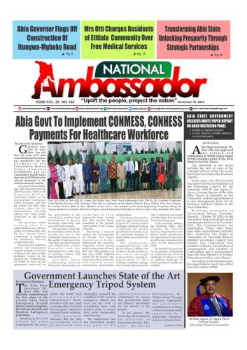 National Ambassador - November 10, 2024 Edition (Vol. 22 No. 110)