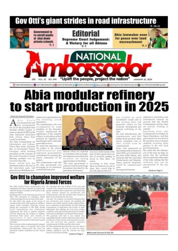 National Ambassador - JANUARY 22, 2024 (VOL.22 No. 094)